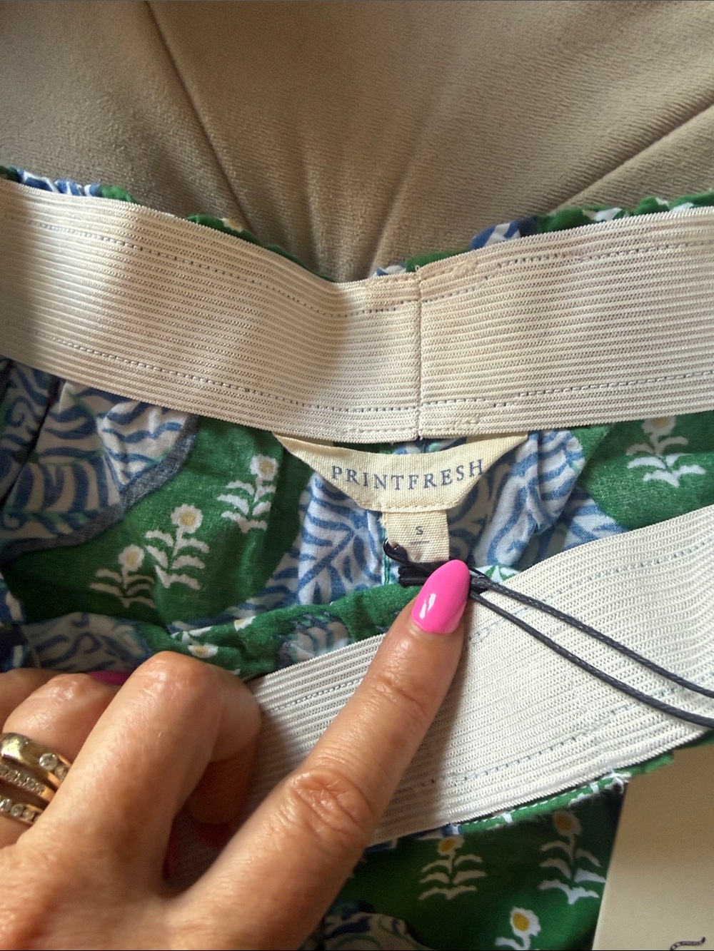 Printfresh Green Shorts with Blue & White Tiger Print Baghera - Picture 3 of 4